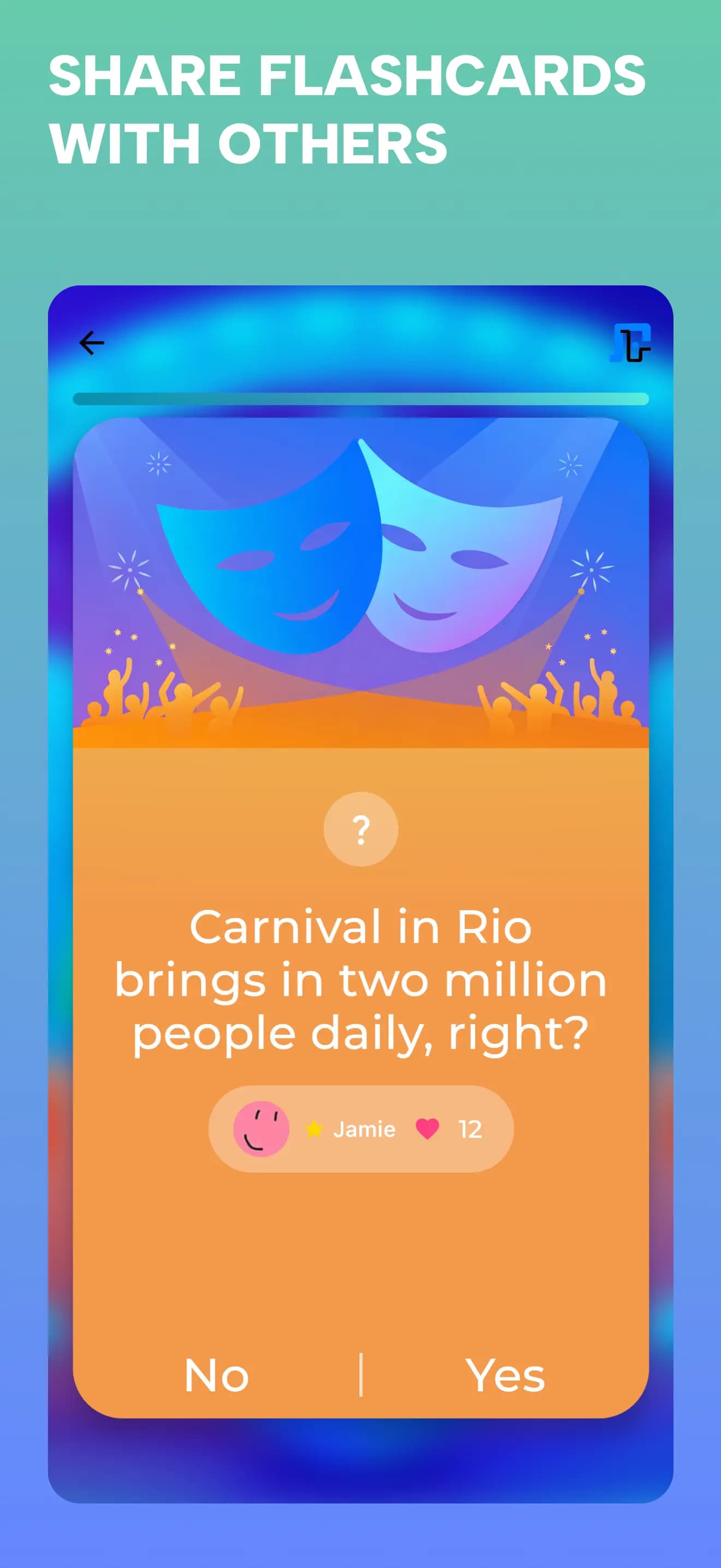 A shared Grasply flashcard about Carnival in Rio