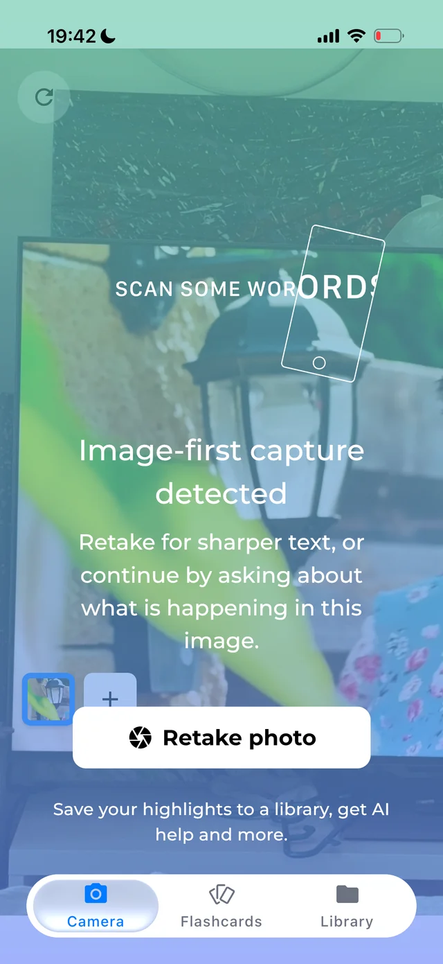 Grasply camera recognizing an image-first capture